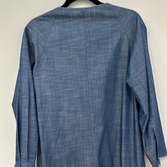 NWT Zero + Maria Cornejo Washed Indigo 100%Cotton, sleeves, 2 pockets - Picture 14 of 16